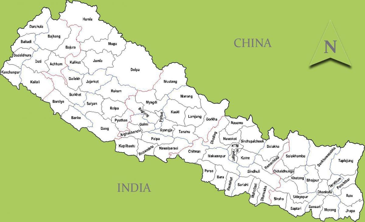 نپال نقشه شهرها
