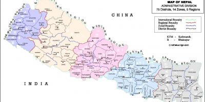 نپال تمام نقشه منطقه