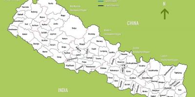یک نقشه از نپال